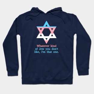 Whatever Kind Of Jew You Don't Like, I'm That One (Trans Colors) Hoodie